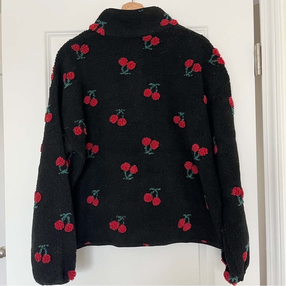 Vestique Black Pullover With Cherry Pattern - image 2